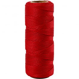 Fil de bambou, ép. 1 mm, rouge, 65 m/ 1 rouleau [HOB-503485]