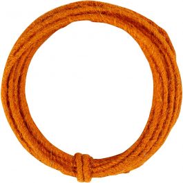 Fil de jute, ép. 2-4 mm, orange, 3 m/ 1 Pq. [HOB-503497]