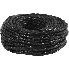 Ficelle de Papier, ép. 3,5-4 mm, noir, 25 m/ 1 rouleau [HOB-50399]