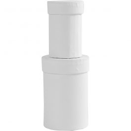 Runde Deckelkartons, H 7+9 cm, Größe 4,5+6 cm, Weiß, 2 Stk/ 1 Set [HOB-504323]