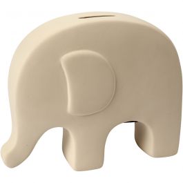 Sparelefant, H 14 cm, L 16,7 cm, Weiß, 8 Stk/ 1 Pck [HOB-50539]