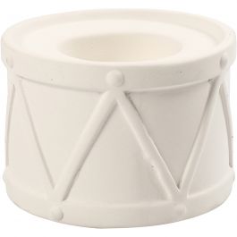 Bougeoir, H : 6,6 cm, d 9,3 cm, diamètre intérieur 2,2+4 cm, blanc, 2 pièces/ 1 Pq. [HOB-50575]