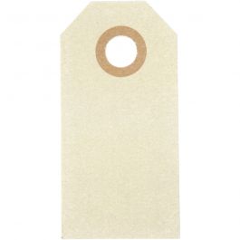 Étiquettes en carton, dim. 3x6 cm, 250 gr, crème, 30 pièces/ 1 Pq. [HOB-510030]