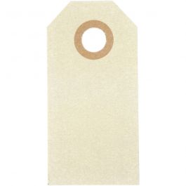 Étiquettes en carton, dim. 3x6 cm, 250 gr, crème, 1000 pièces/ 1 Pq. [HOB-510031]