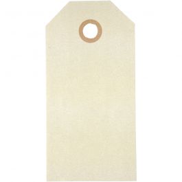 Étiquettes en carton, dim. 5x10 cm, 250 gr, crème, 20 pièces/ 1 Pq. [HOB-510050]