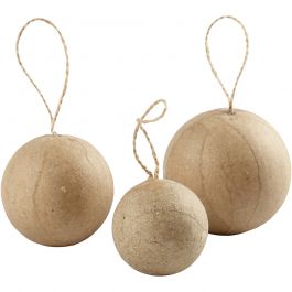 Décorations de Noël, d 4+5+6 cm, 6 pièces/ 1 Pq. [HOB-510313]