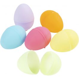 Oeufs, H : 4,5 cm, d 3 cm, couleurs pastel, 24 pièces/ 1 Pq. [HOB-51034]