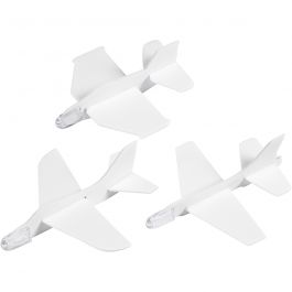 avions, L : 11,5-12,5 cm, L : 11-12 cm, blanc, 3 pièces/ 1 Pq. [HOB-51233]