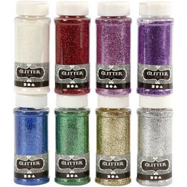 Paillettes, ass. de couleurs, 8x110 gr/ 1 Pq. [HOB-51260]