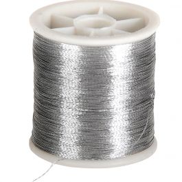 Nähgarn, Dicke 0,15 mm, Silber, 100 m/ 1 Rolle [HOB-514640]