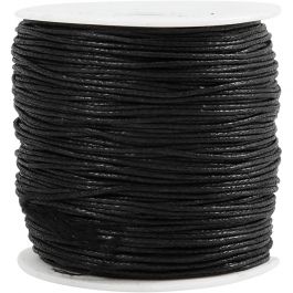 Baumwollkordel, Dicke 1 mm, Schwarz, 100 m/ 1 Pck [HOB-51511]