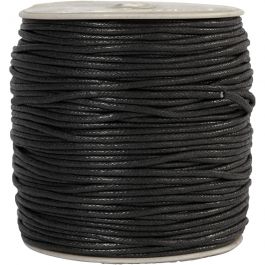 Baumwollkordel, Dicke 2 mm, Schwarz, 100 m/ 1 Pck [HOB-51524]