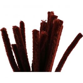 Fil chenille, L: 30 cm, ép. 15 mm, rouge antique, 15 pièce/ 1 Pq. [HOB-51622]