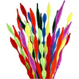 Fil chenille, de vagues, L : 30 cm, ép. 5-12 mm, ass. de couleurs, 28 ass./ 1 Pq. [HOB-51631]