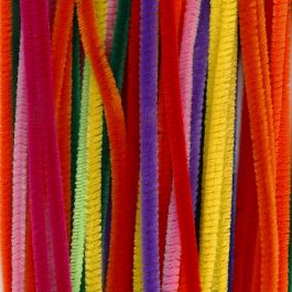 Chenilledraht, L 30 cm, Dicke 6 mm, Sortierte Farben, 50 sort./ 1 Pck [HOB-51636]