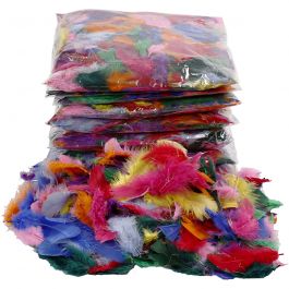 Duvet, dim. 7-8 cm, ass. de couleurs, 10x50 gr/ 1 Pq. [HOB-51660]