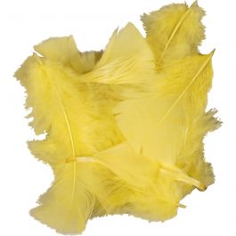 Daunen, Größe 7-8 cm, Gelb, 500 g/ 1 Pck [HOB-51664]
