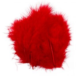 Daunen, Größe 5-12 cm, Rot, 15 Stk/ 1 Pck [HOB-51696]