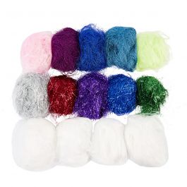 Fibres plastique, ass. de couleurs, 500 gr/ 1 Pq. [HOB-51797]