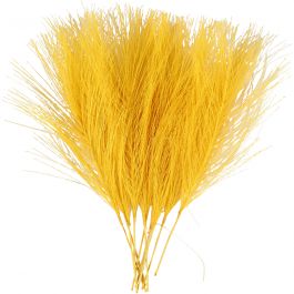 Plumes artificielles, L : 15 cm, L : 8 cm, jaune, 10 pièces/ 1 Pq. [HOB-518051]