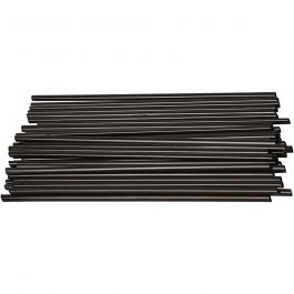 Bastelhalme, Schwarz, L 12,5 cm, D 3 mm, 800 Stk/ 1 Pck [HOB-51932]