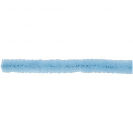 Fil chenille, L : 30 cm, ép. 6 mm, bleu, 50 pièces/ 1 Pq. [HOB-52093]