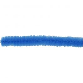 Fil chenille, L : 30 cm, ép. 6 mm, bleu foncé, 50 pièces/ 1 Pq. [HOB-52094]