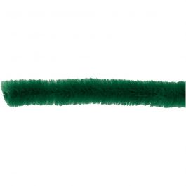Fil chenille, L : 30 cm, ép. 9 mm, vert foncé, 25 pièces/ 1 Pq. [HOB-52098]
