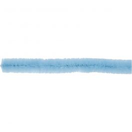 Fil chenille, L : 30 cm, ép. 9 mm, bleu, 25 pièces/ 1 Pq. [HOB-52099]