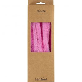 Chenilledraht, L 30 cm, Dicke 15 mm, Pink, 15 Stk/ 1 Pck [HOB-52101]