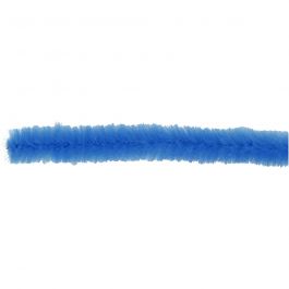 Fil chenille, L : 30 cm, ép. 15 mm, bleu foncé, 15 pièces/ 1 Pq. [HOB-52106]