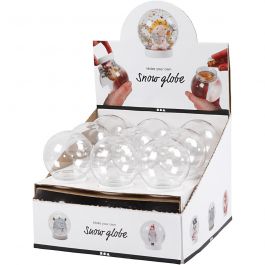 Boule à neige, H : 8,5 cm, d 8 cm, diamètre intérieur 4,7 cm, 18 pièces/ 1 Pq. [HOB-52138]