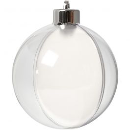 Deko-Kugeln, D 8 cm, Transparent, 5 Stk/ 1 Pck [HOB-52141]
