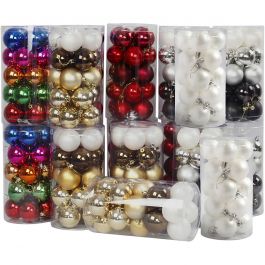 Boules de Noël, d 6 cm, Le contenu peut varier , 24x20 pièces/ 1 Pq. [HOB-52166]