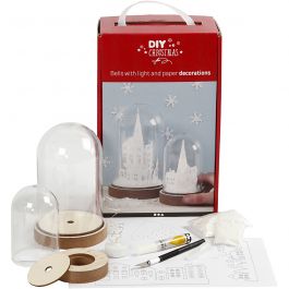 Kit de cloches avec décoration intérieure, H: 12,5+18 cm, 2 pièce/ 1 Pq. [HOB-52167]