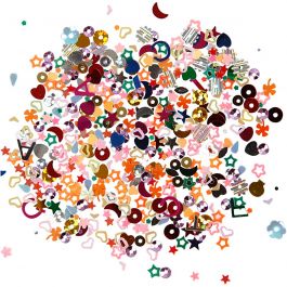Multimix paillettes, dim. 2-5 mm, 170 gr/ 1 Pq. [HOB-52173]