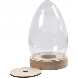 Cloche sur socle, H : 15,5 cm, d 8 cm, 1 pièce [HOB-52189]