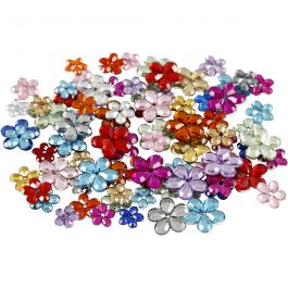 Pierre de strass, d 6+10+12 mm, ass. de couleurs, 252 pièces/ 1 Pq. [HOB-522030]