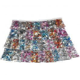 Pierres de strass, d 6-16 mm, ass. de couleurs, 32 Pq./ 1 Pq. [HOB-52239]