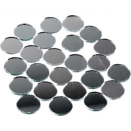 Spiegelmosaik, rund, D 18 mm, Dicke 2 mm, 400 Stk/ 1 Pck [HOB-52295]