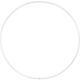 Anneau métallique, d 15 cm, ép. 2 mm, blanc, 10 pièces/ 1 Pq. [HOB-52410]