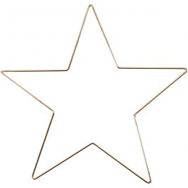 Décoration à suspendre, d 30 cm, ép. 3 mm, or, 1 pièce [HOB-52423]