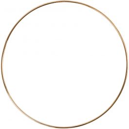 Anneau métallique, d 20 cm, ép. 3 mm, or, 1 pièce [HOB-52428]