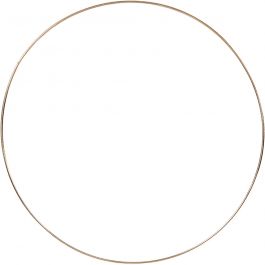 Anneau métallique, d 30 cm, ép. 3 mm, or, 1 pièce [HOB-52429]