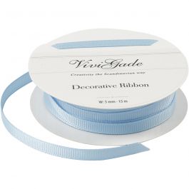 Ruban décoratif, L : 6 mm, bleu clair, 15 m/ 1 rouleau [HOB-52477]