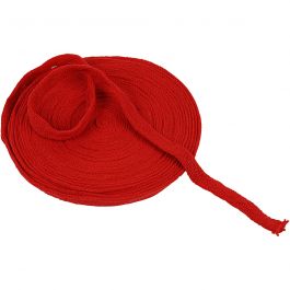 Tricot tubulaire, L : 15 mm, rouge cerise, 10 m/ 1 rouleau [HOB-53011]