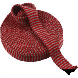 Tricot tubulaire, L : 40 mm, cerise/gris, 10 m/ 1 rouleau [HOB-53141]