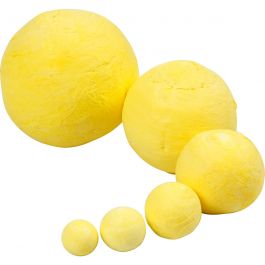 Boule d'ouate, d 12+15+20+30+40+50 mm, jaune, 90 pièces/ 1 Pq. [HOB-54102]