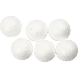Boules en polystyrène, d 1,5 cm, blanc, 200 pièces/ 1 Pq. [HOB-542990]