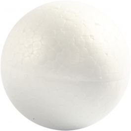 Boules en polystyrène, d 5 cm, blanc, 5 pièces/ 1 Pq. [HOB-543040]